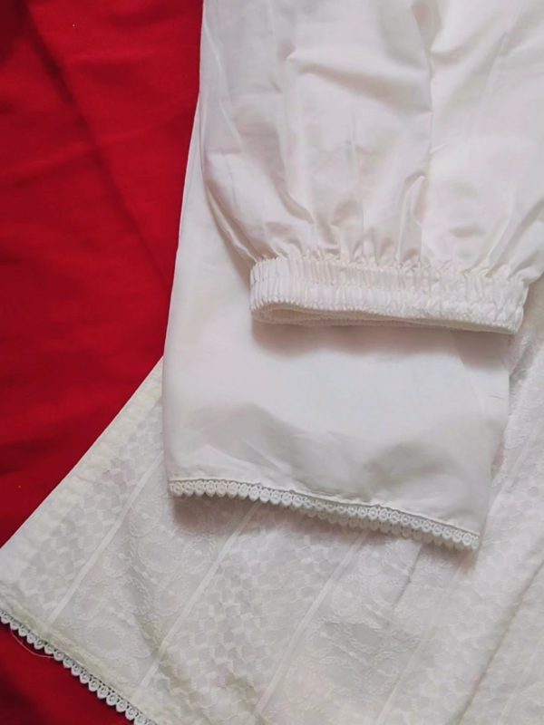 Boishakh2 Pure White Chikankari Boishakh Special 2-Piece Set